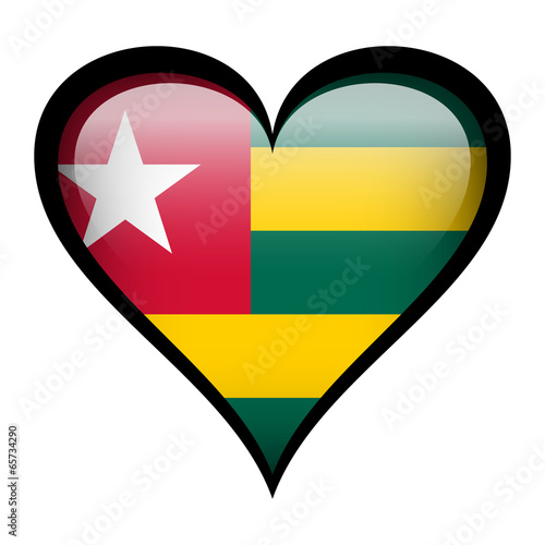 Togo flag in heart Free Download Togo flag in heart - GFXLoad