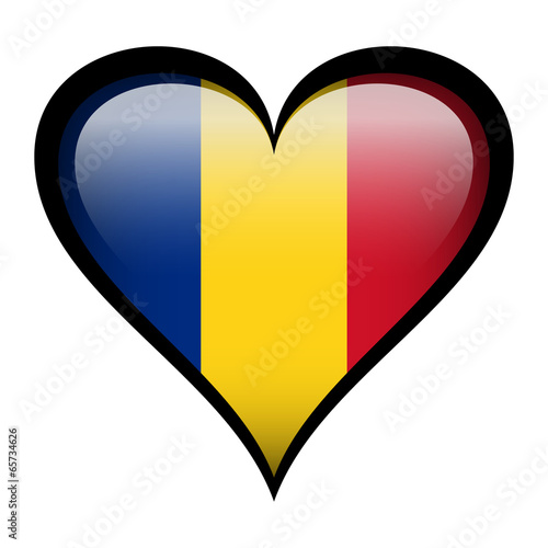 Romania flag in heart Free Download Romania flag in heart - GFXLoad