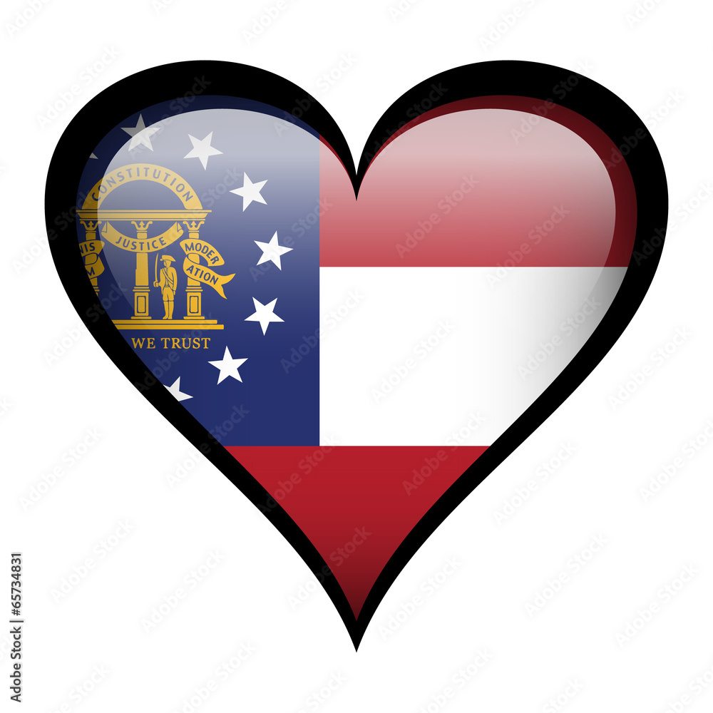 Fototapeta premium Flag in heart - Georgia