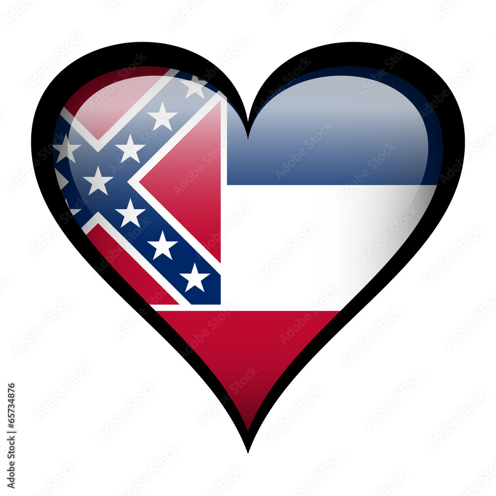 Flag in heart - Mississippi Flag in heart - Mississippi