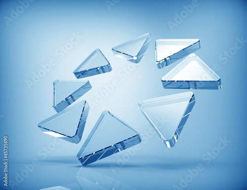 Modern cone 3d staircase diagram business