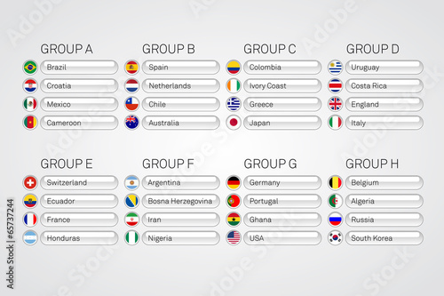 Soccer group stages poster vector illustration infographics