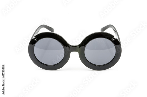 vintage retro wedgwood blue sunglasses isolated on white photo