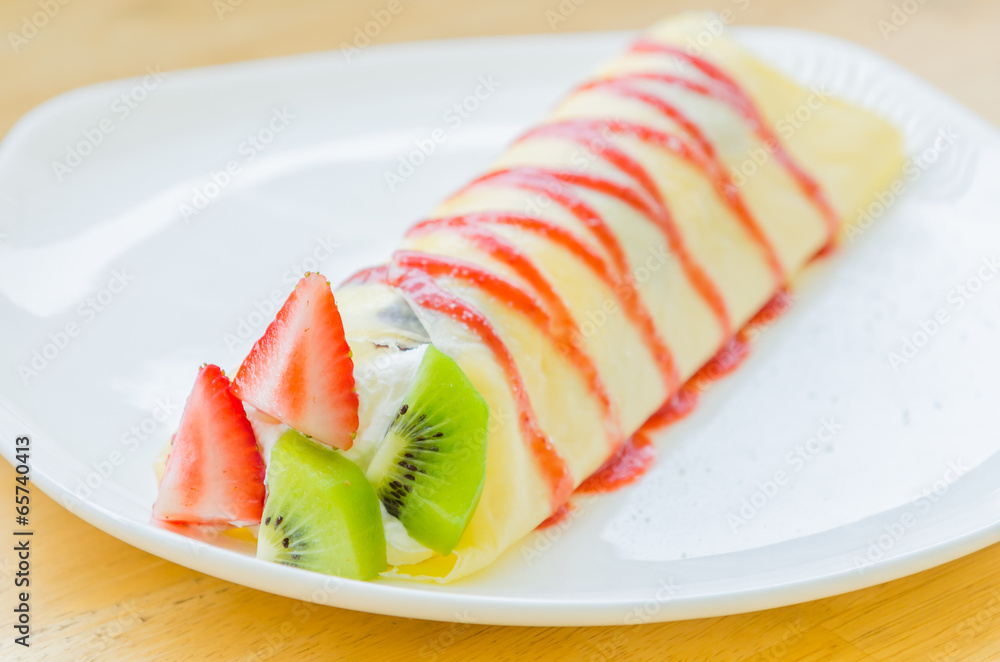 Fruit crepe cake Fruit crepe cake