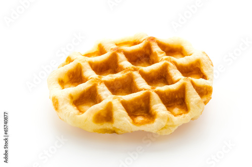 Waffle isolated on white background