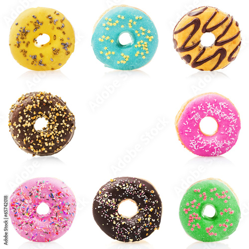 Donuts isolated on white background