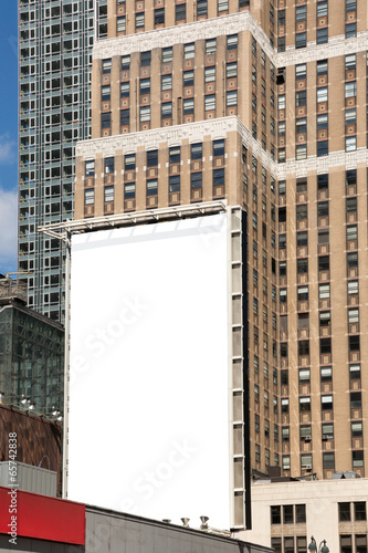 Photography White billboard on the building
