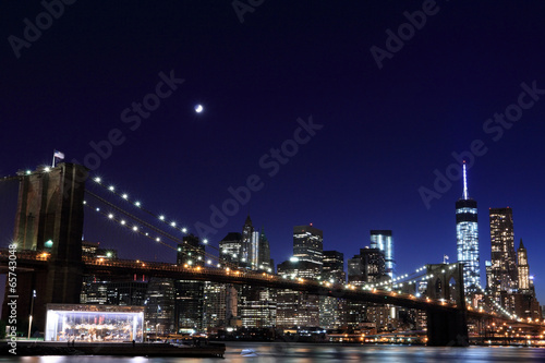 Brooklyn Bridge and Manhattan Skyline   New York City