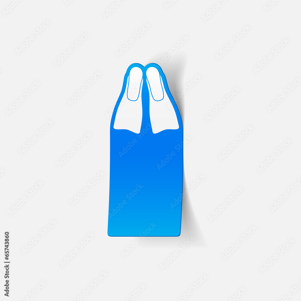 realistic design element: flipper realistic design element: flipper