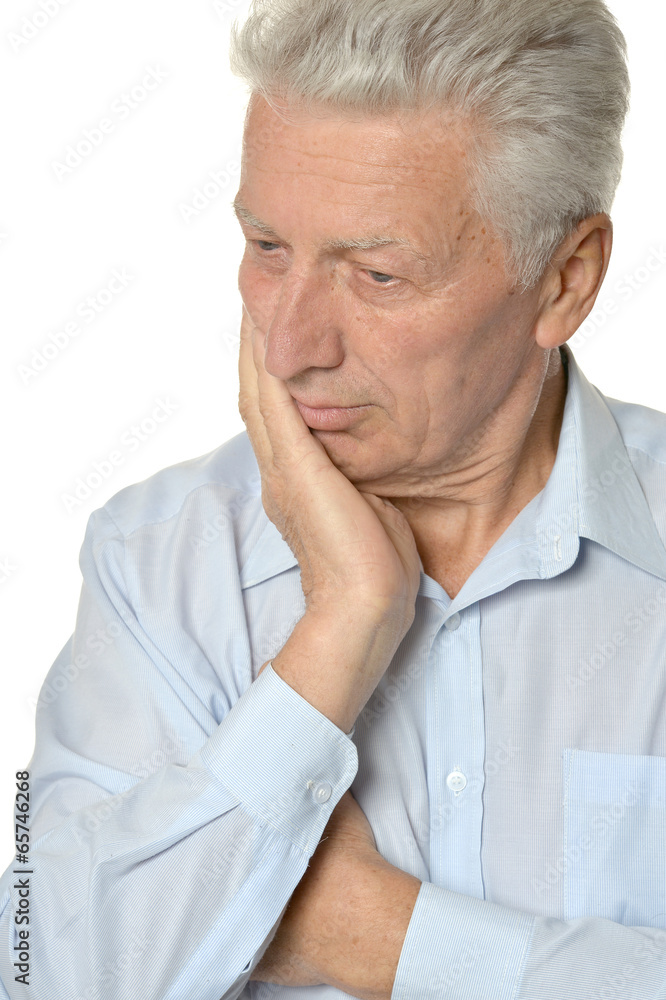 Thoughtful senior man Thoughtful senior man