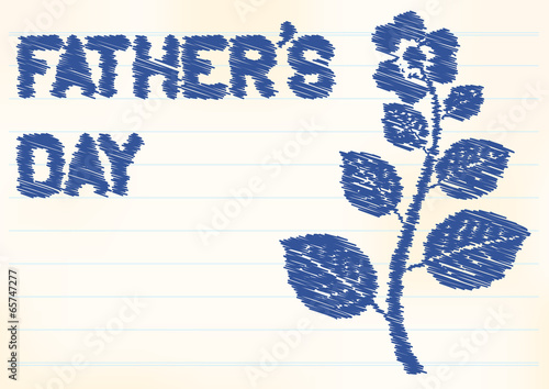 fathers day background with zigzag text and flower