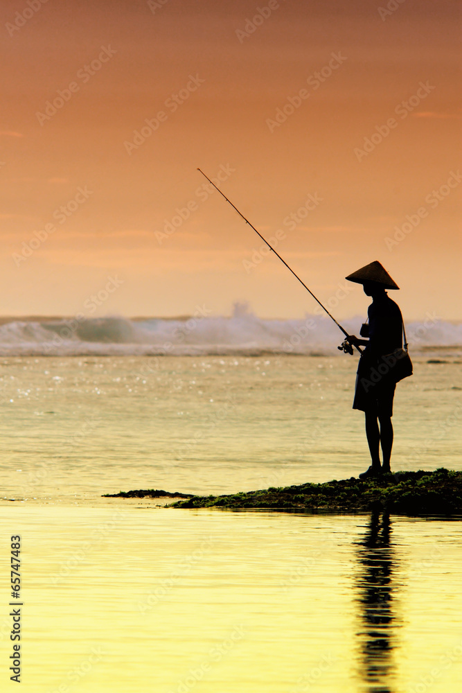 silhouette fishing