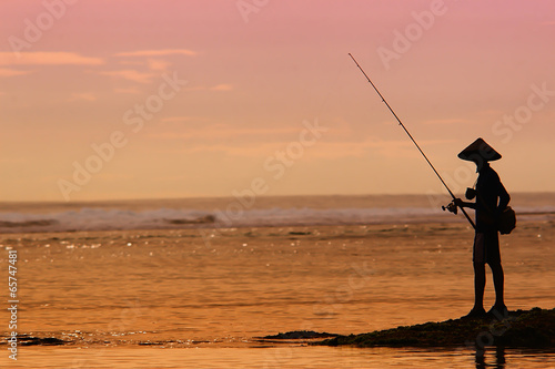 Silhouette Fisherman