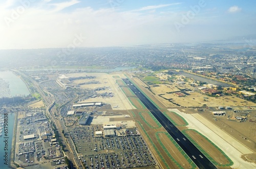 Aerial view of San Diego airport