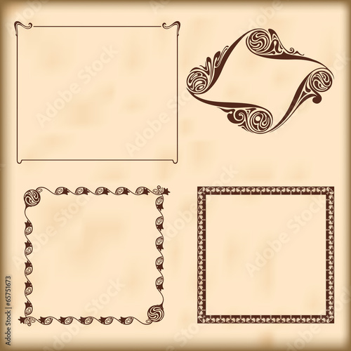 Vector decorative frames.  Elements for design.