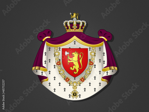 Canvas Print Norway, coat of arms