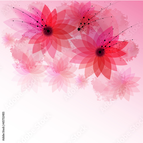 The vector illustration of flowers