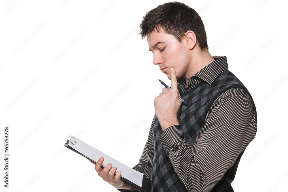Portrait of a busy businessman Portrait of a busy businessman