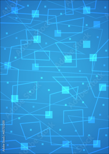 abstract blue background of lines and squares