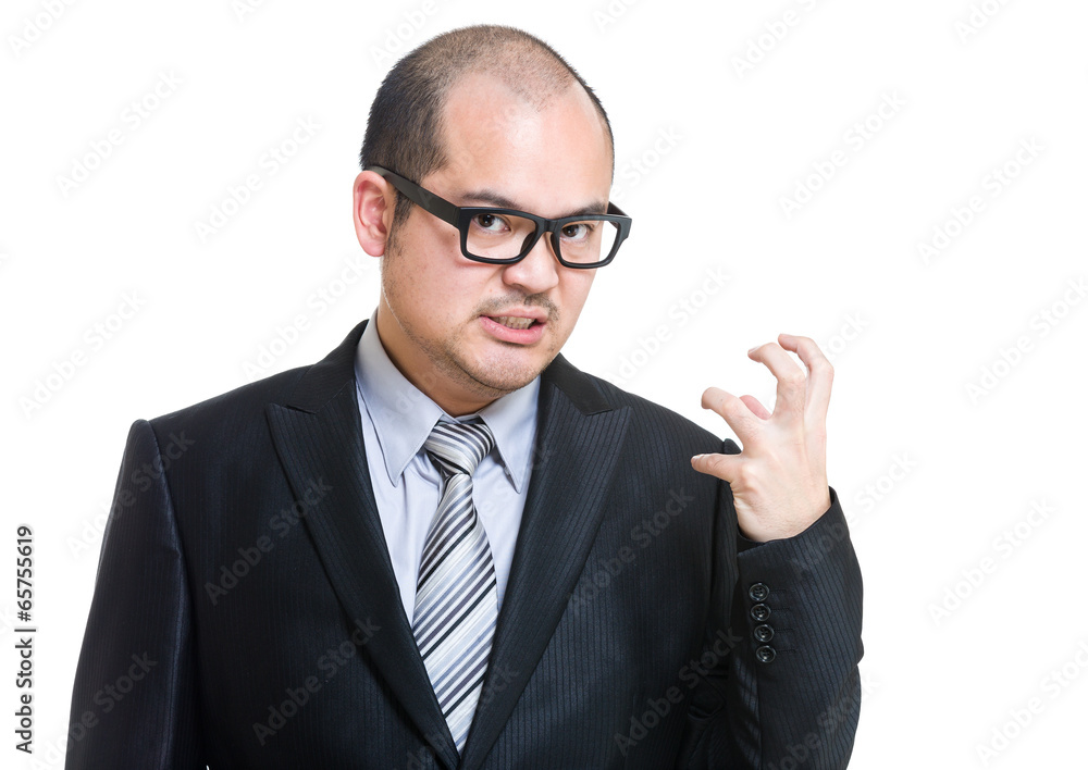 Angry business man fist up Angry business man fist up