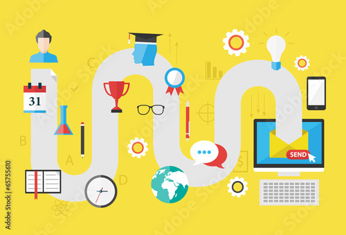 Curriculum vitae. Modern flat design concept.