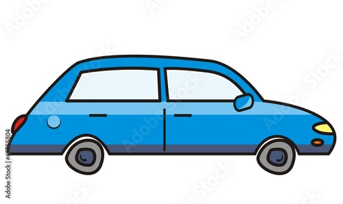 blue car