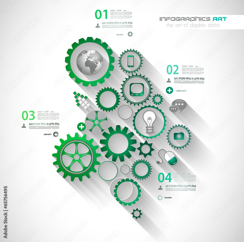 Flat UI design concepts for unique infographics Flat UI design concepts for unique infographics