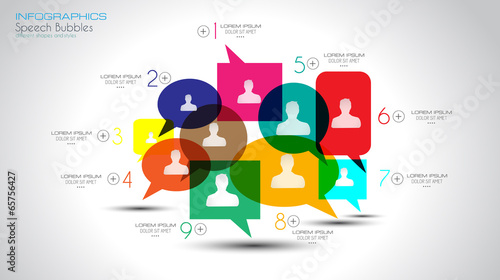 Social Media and Cloud concept Infographic background