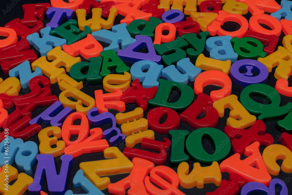 Letters of toy alphabet Letters of toy alphabet