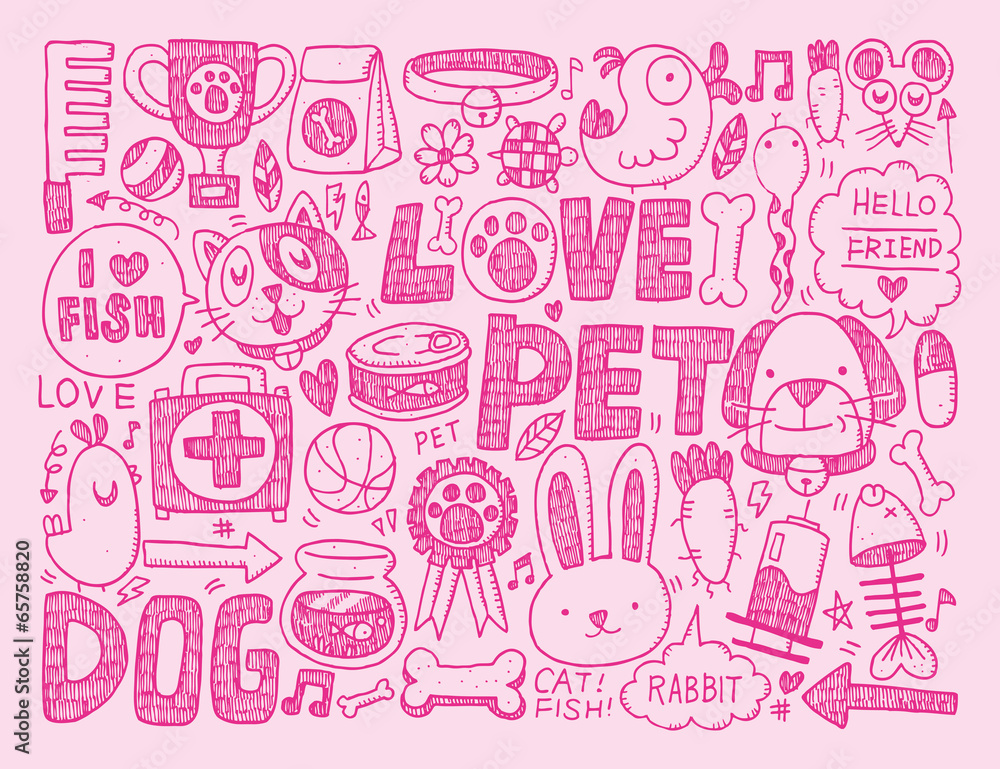 doodle pet background doodle pet background
