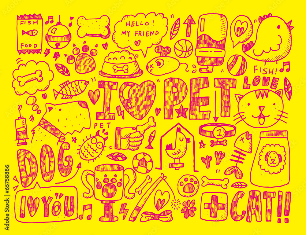 doodle pet background doodle pet background