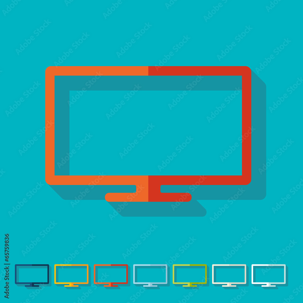 Flat design: monitor Flat design: monitor