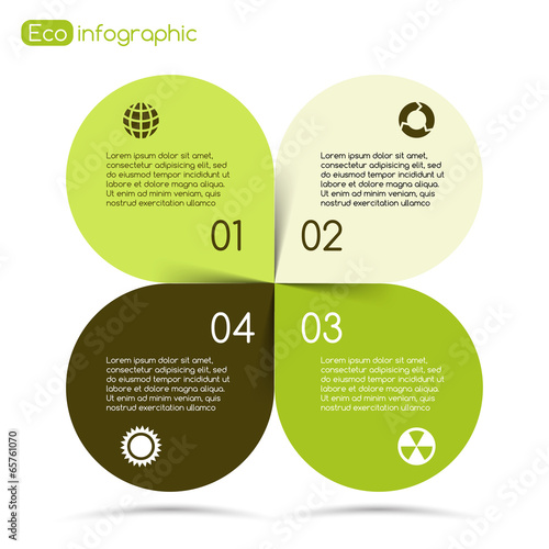 Modern vector info graphic for eco project