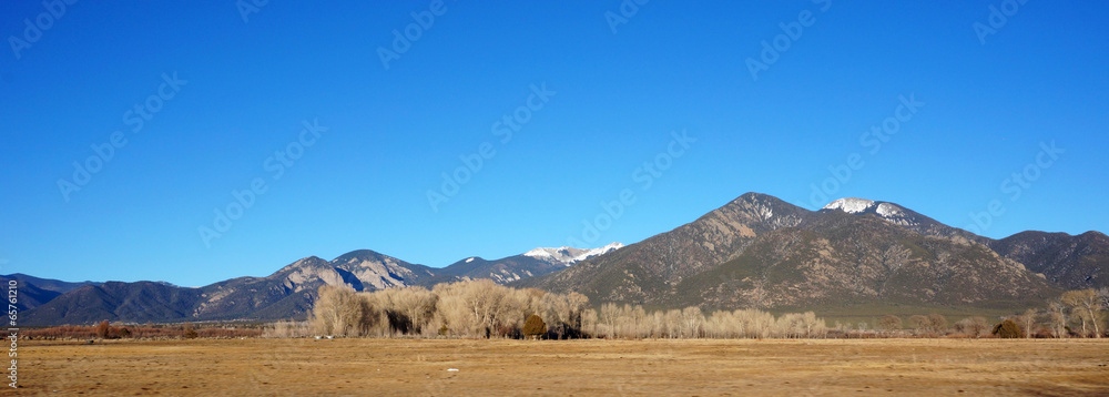 Winter view of Rocky mountain