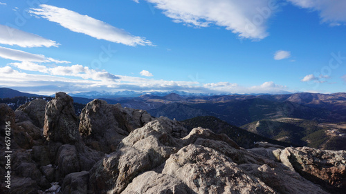 Winter view of Rocky mountain