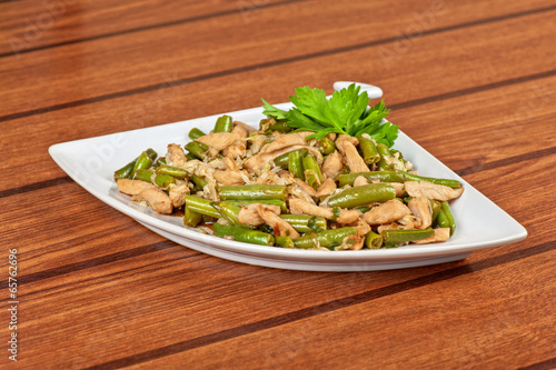 Green beans with chicken