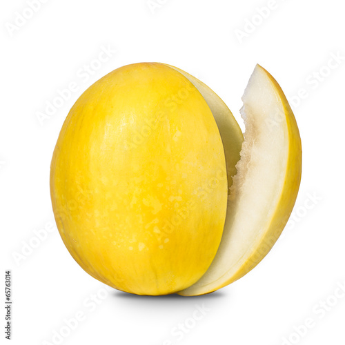 Tapety artystyczne Fresh melon on white background. 