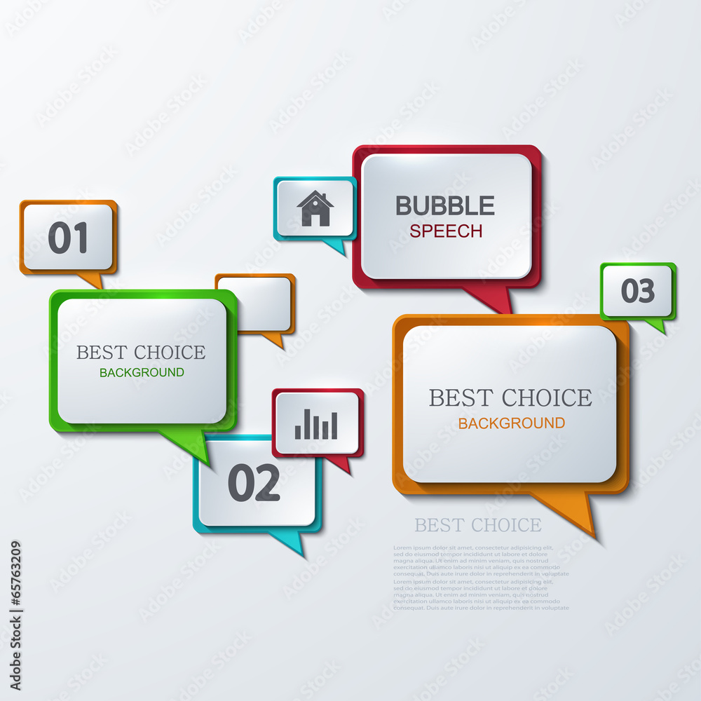 Vector modern bubble speech infographic Vector modern bubble speech infographic