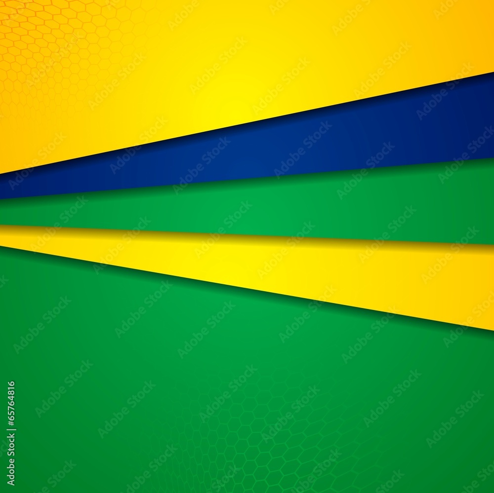 Abstract background in Brazilian colors Abstract background in Brazilian colors