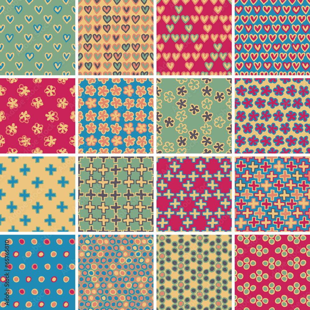 Textile seamless pattern SET No.9 Textile seamless pattern SET No.9
