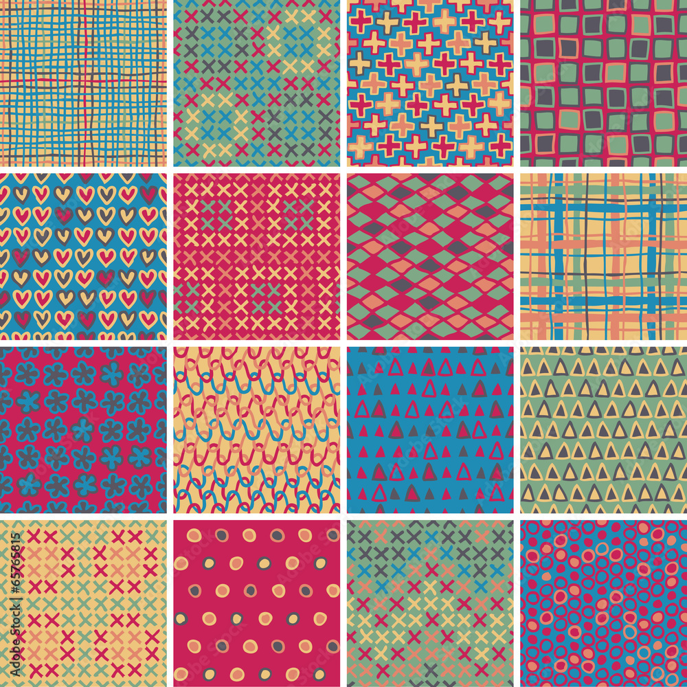 Textile seamless pattern SET No.10 Textile seamless pattern SET No.10
