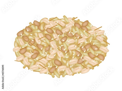 Thai Sweet Snack with Peanut and Sesame