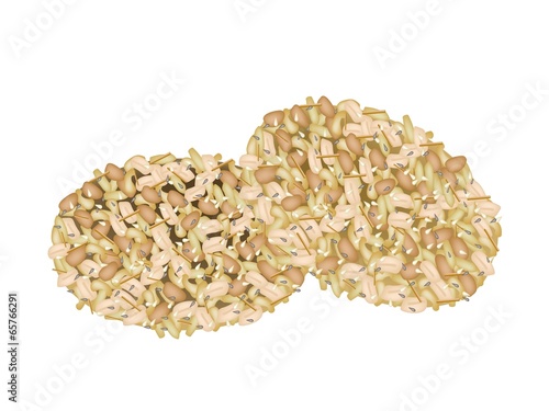 Delicious Sweet Snack with Peanut and Sesame