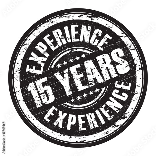a hanging 15 years experience stamp
