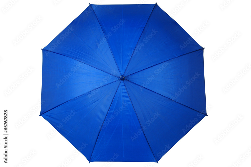 Opened blue umbrella Opened blue umbrella