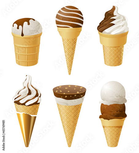 Ice cream icons photo