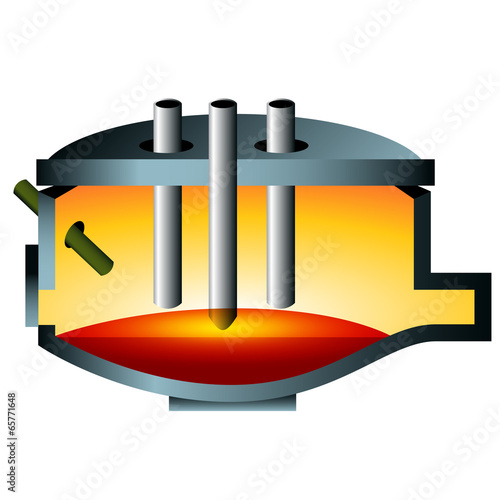 3d Arc Furnace Steel Icon