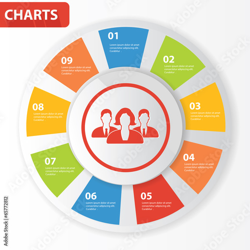 Teamwork chart for text,vector