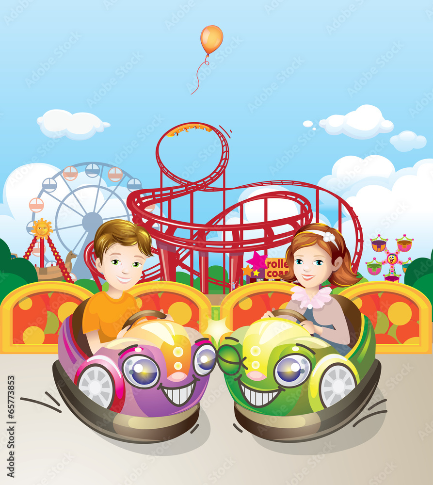 Naklejka premium Amusement Park