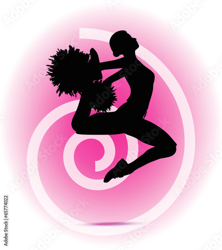 funky cheerleader silhouette